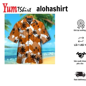 Texas Longhorns Short Sleeve Button Up Tropical Hawaiian Shirt VER026