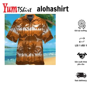 Texas Longhorns Short Sleeve Button Up Tropical Hawaiian Shirt VER06