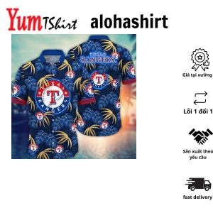 Texas Rangers MLB Hawaiian Shirt Sundrenched Aloha Shirt
