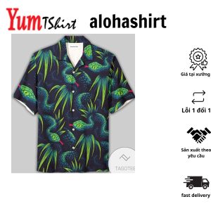 Tropical Forest Green Snake Hawaiian Shirt Summer Gifts