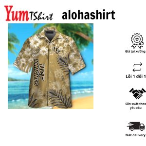 Ucf Knights Tropical Hawaiian Shirt Short Sleeve Button Up