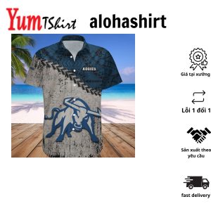 Utah State Aggies Hawaii Shirt Grunge Polynesian Tattoo – NCAA