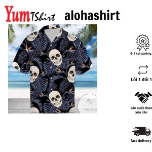 Vibrant Skull Tropical Hawaiian Unique Design Shirt