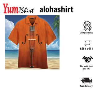 Violin Cello Music in Tropical Hawaiian Aloha Shirt