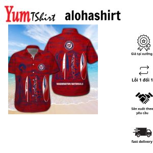 Washington Nationals Hawaiian Shirt with Tropical Elegance Short Sleeve