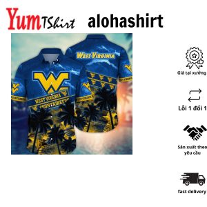 West Virginia Mountaineers NCAA Hawaiian Shirt Starry Nightstime Aloha Shirt