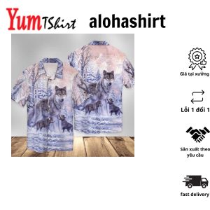 Wolf Mom 3D Full Print Hawaii Shirt Wolf Hawaiian Shirt For Men Gift For Wolf Lovers