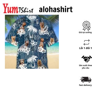 Yorkshire Terrier Hawaiian Shirt Whippet Flowers Aloha Shirt Men’s Hawaiian Shirt Women’s Hawaiian Shirt