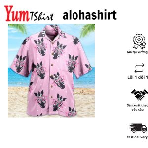 Zebra Pink Hawaiian Shirt 3D